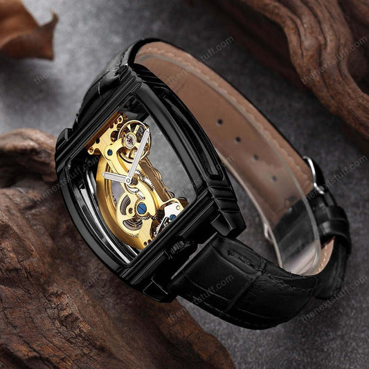 Transparent Automatic Mechanical Steampunk Skull Luxury Gear Watch-unitmotor™