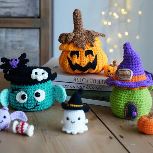 Halloween Crochet Kit For Beginners with Easy Peasy Yarn-unitmotor™