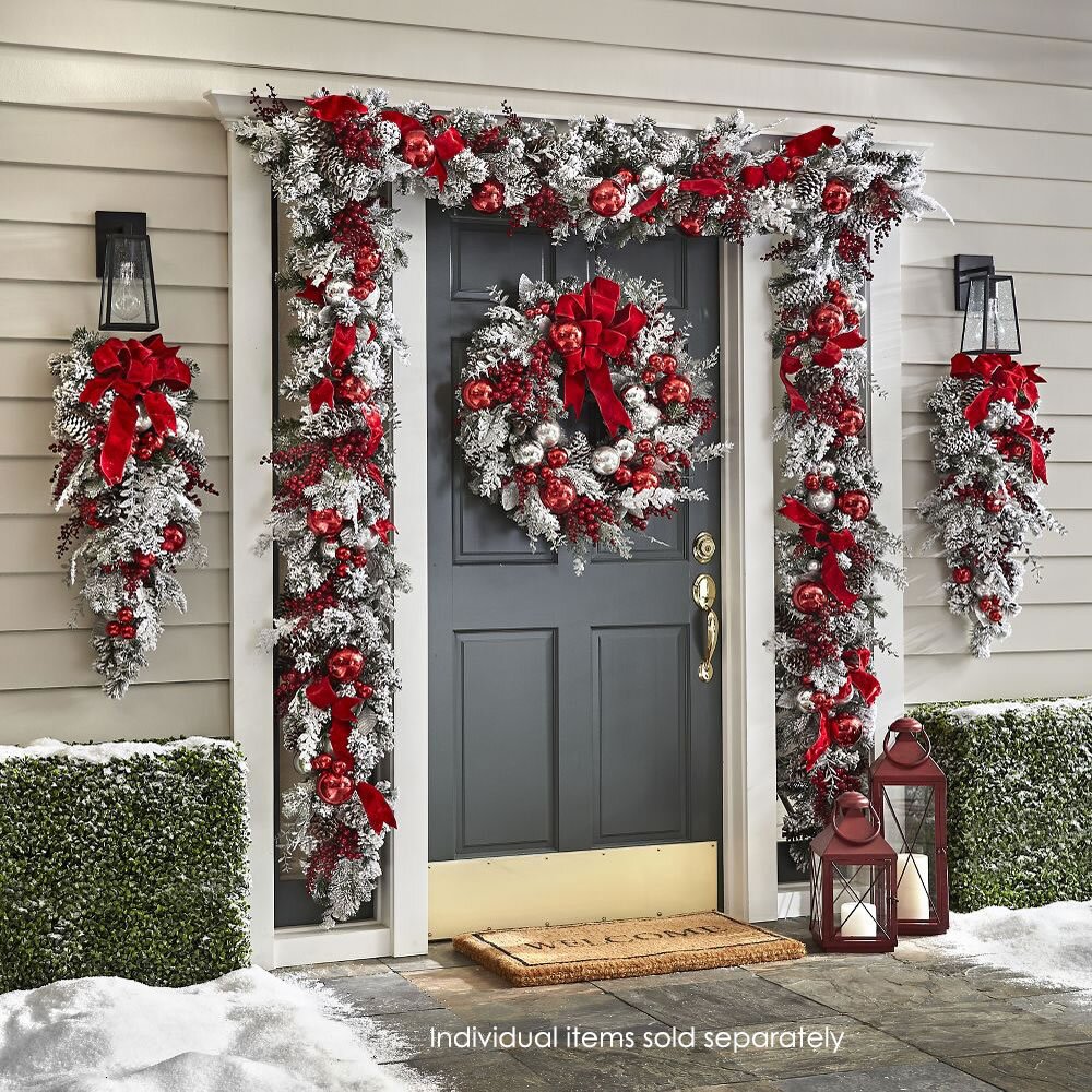 🎄The Cordless Prelit Red And White Holiday Trim-unitmotor™