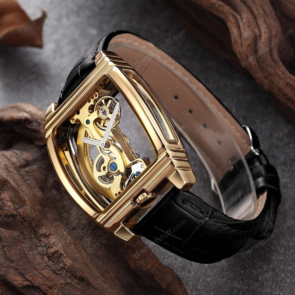 Transparent Automatic Mechanical Steampunk Skull Luxury Gear Watch-unitmotor™