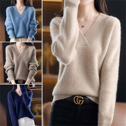 🔥WOMEN'S V-NECK CASHMERE SWEATER-unitmotor™