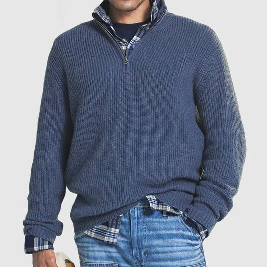 Men's Cashmere Business Casual Zipper Sweater-unitmotor™