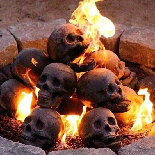 💀Halloween Sale - Terrifying Human Skull Fire Pit-unitmotor™