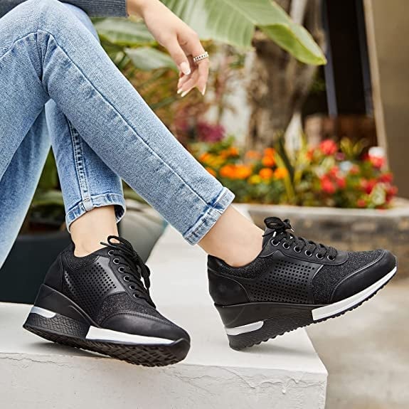 High Heeld Wedge Sneakers For Women-unitmotor™