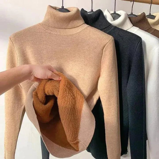 🎅New Year Sales 50% OFF🎁Winter Fleece Thick Knitted Bottoming Shirt-unitmotor™