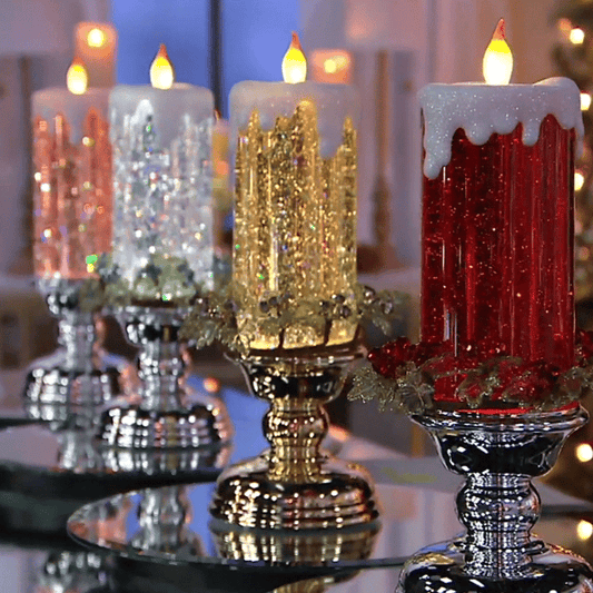 LED Christmas Candles  With Pedestal-unitmotor™