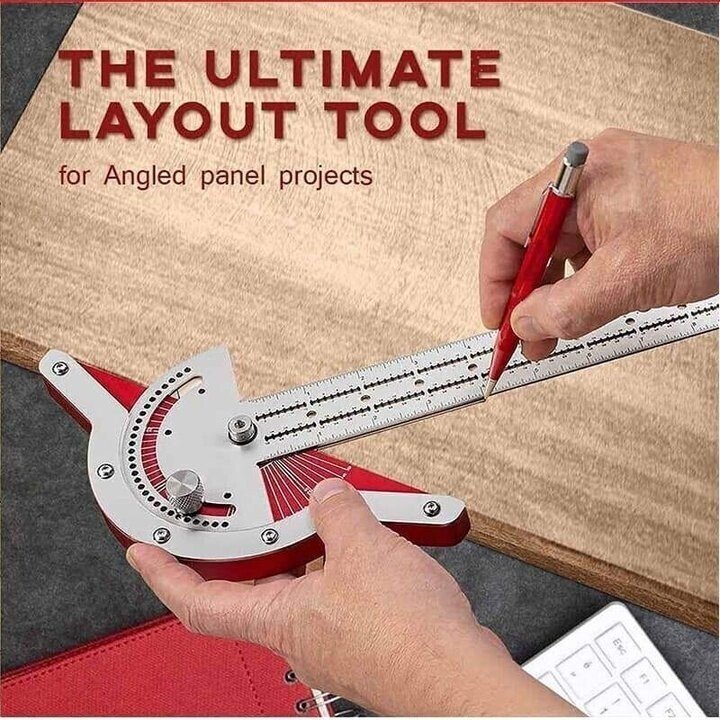 🔧Ultra Precision Marking Ruler Square T Type Woodworking Scriber Measuring Tool-unitmotor™