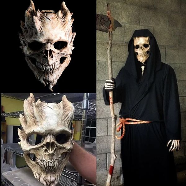 unitmotor™- Skull and bones warrior horror Halloween mask👹