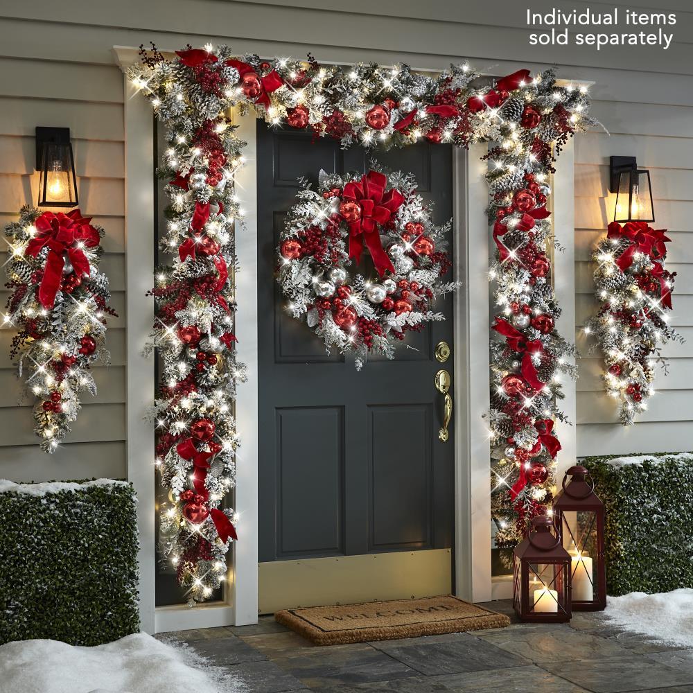 🎄The Cordless Prelit Red And White Holiday Trim-unitmotor™