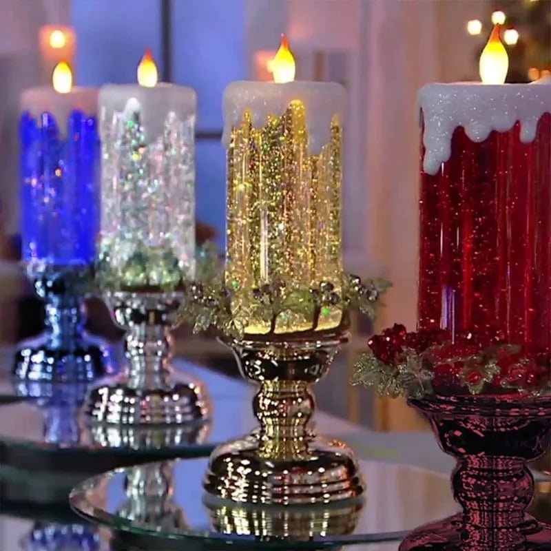 LED Christmas Candles  With Pedestal-unitmotor™