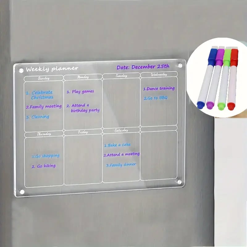 📆Magnetic Schedule Planner For Fridge[Permanently reusable]-unitmotor™