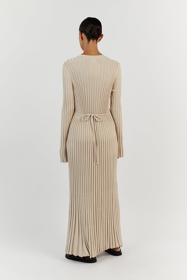 Long Sleeved Knit Midi Dress-unitmotor™