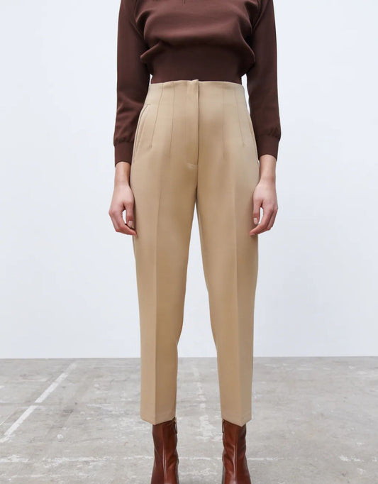 Tailored Pleat High Waist Pants-unitmotor™