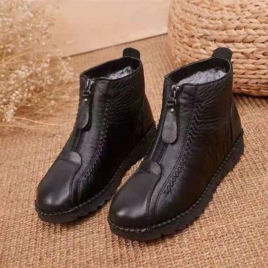 2023 popular winter boots!Women's Genuine Leather Non-Slip Ankle Boots-unitmotor™