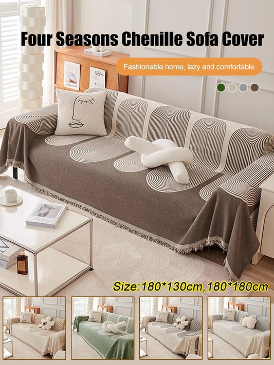 Double sided chenille sofa cover-unitmotor™