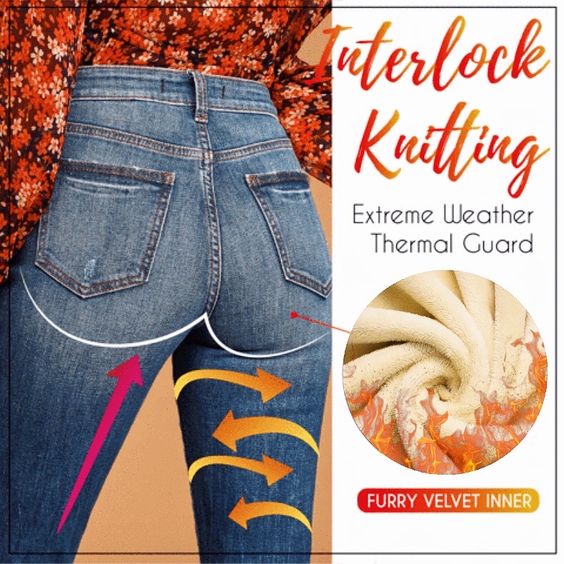 Thermal Fleece Denim Jeggings-unitmotor™