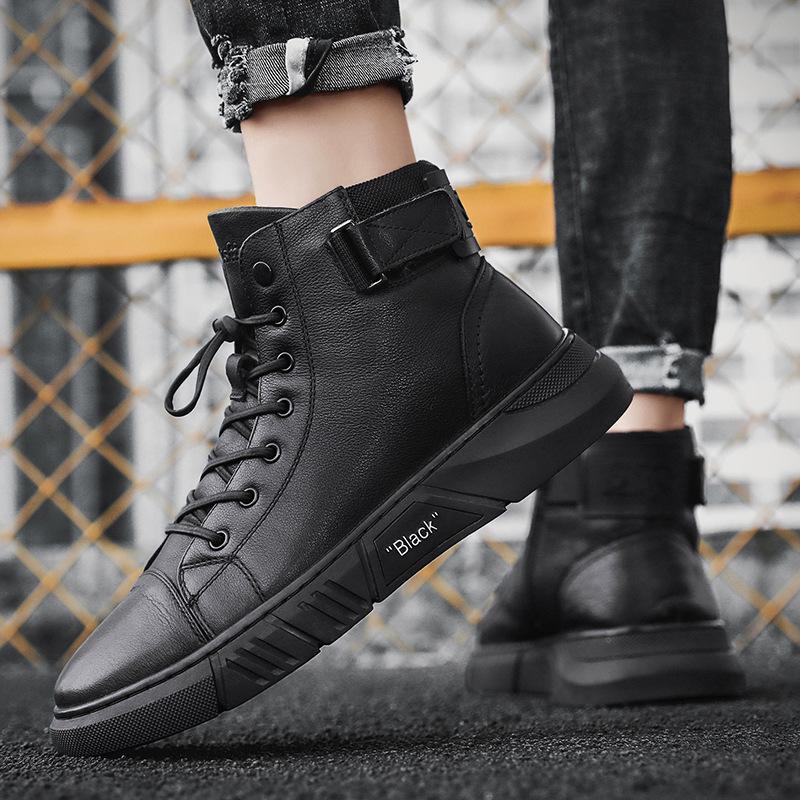 Italian High-top Lace Up Martin Leather Boots-unitmotor™