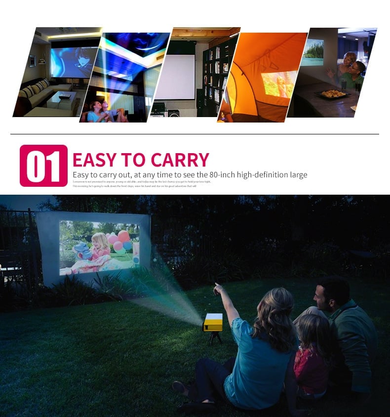 LED Home HD Mini Portable Micro Projector Projector-unitmotor™