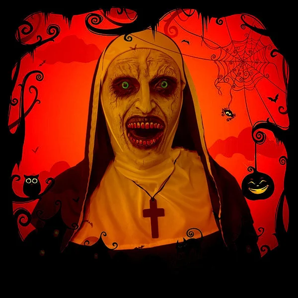 👻49%OFF🎃Urdreamlife — Halloween Nun Scary Mask-unitmotor™