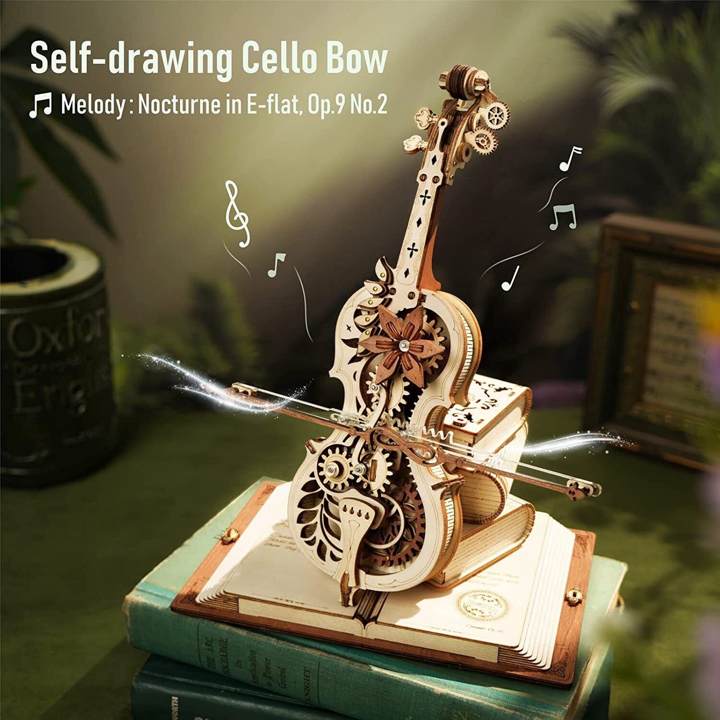 DIY Wooden Cello, Self Playing Musical Instrument, Magic Music Box, Cool Gift Ideas-unitmotor™