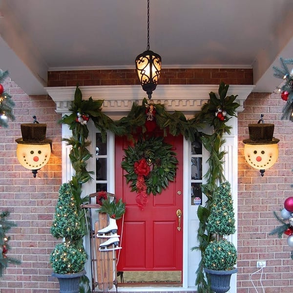 Snowman Porch Light Covers-unitmotor™