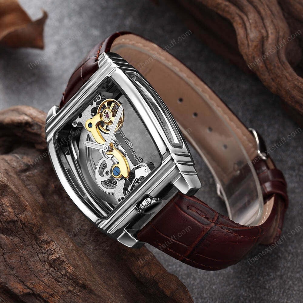 Transparent Automatic Mechanical Steampunk Skull Luxury Gear Watch-unitmotor™