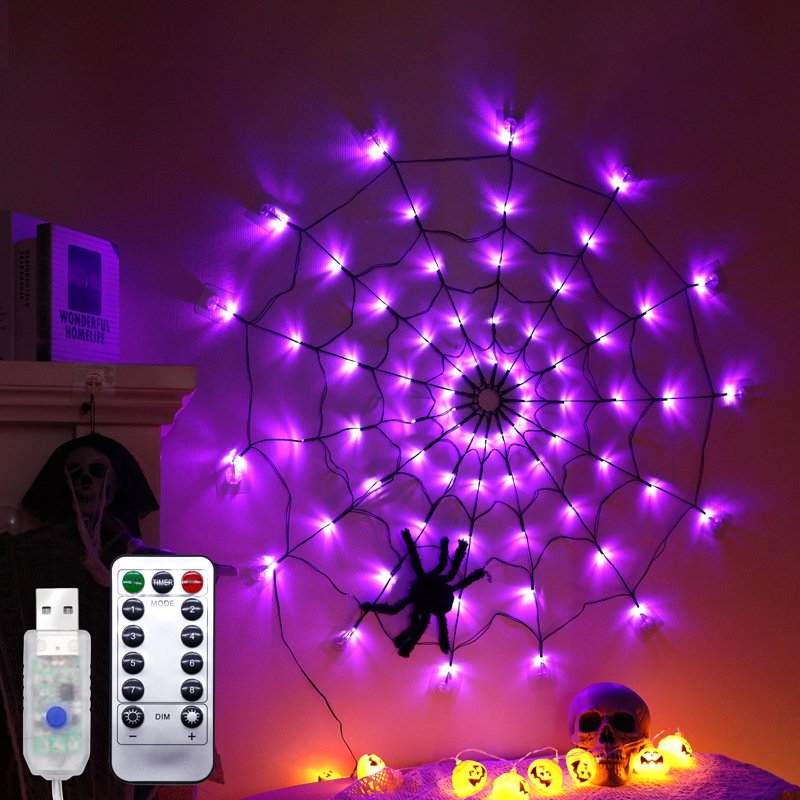 unitmotor™-Creative 3D spider light illumination LED,remote control multi-color spider web