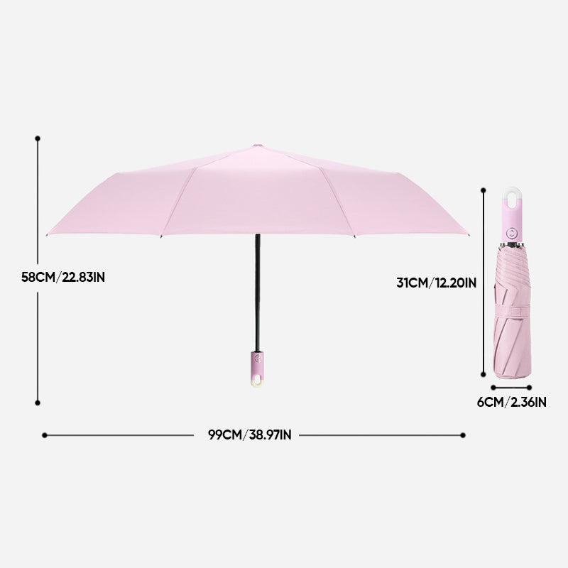 Three-Fold Self Opening And Retracting Umbrella With Buckle-unitmotor™