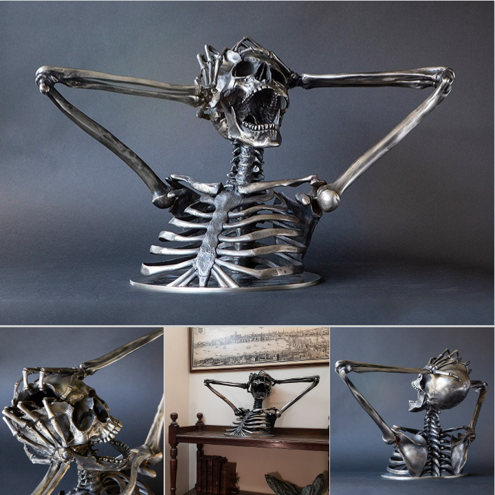 unitmotor™-Break the Rules Madness Skeleton Bust Sculpture