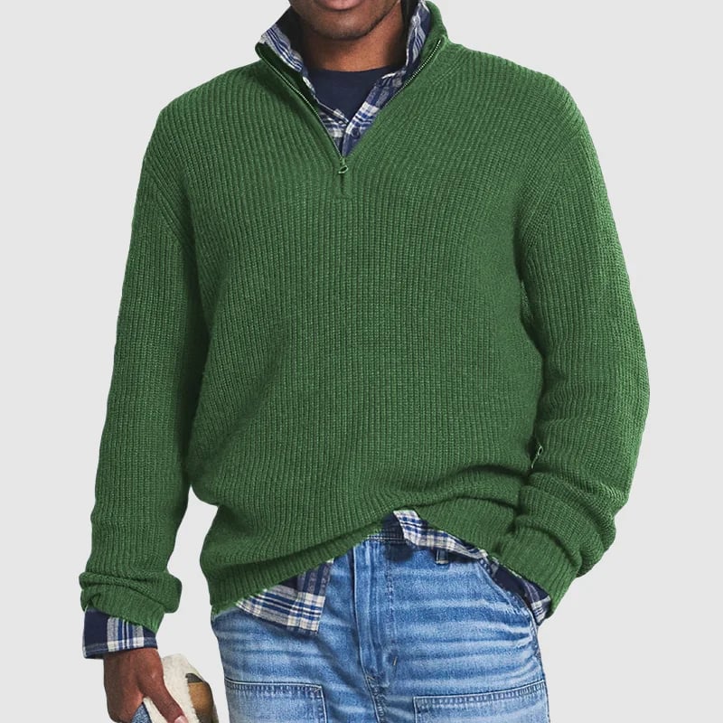 Men's Cashmere Business Casual Zipper Sweater-unitmotor™