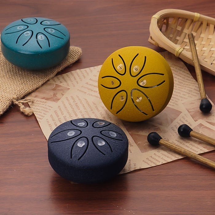 🎁 Early Christmas Sale - 49% OFF 🎵 Buddha Stones Mini Steel Tongue Drum Kit (3 Inch)-unitmotor™