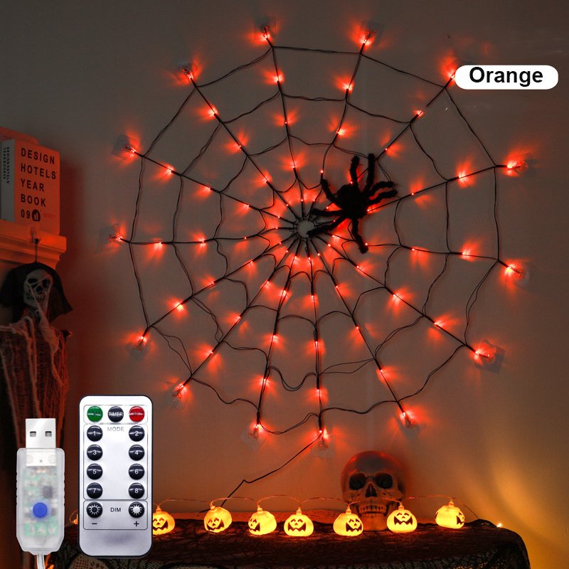 unitmotor™-Creative 3D spider light illumination LED,remote control multi-color spider web