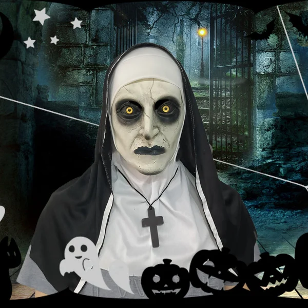 👻49%OFF🎃Urdreamlife — Halloween Nun Scary Mask-unitmotor™