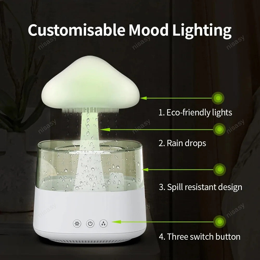 Mushroom diffuser with rain - Custom Max line rain cloud humidifier-unitmotor™