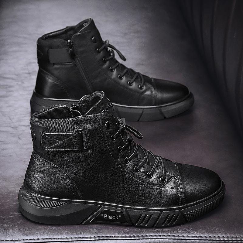 Italian High-top Lace Up Martin Leather Boots-unitmotor™