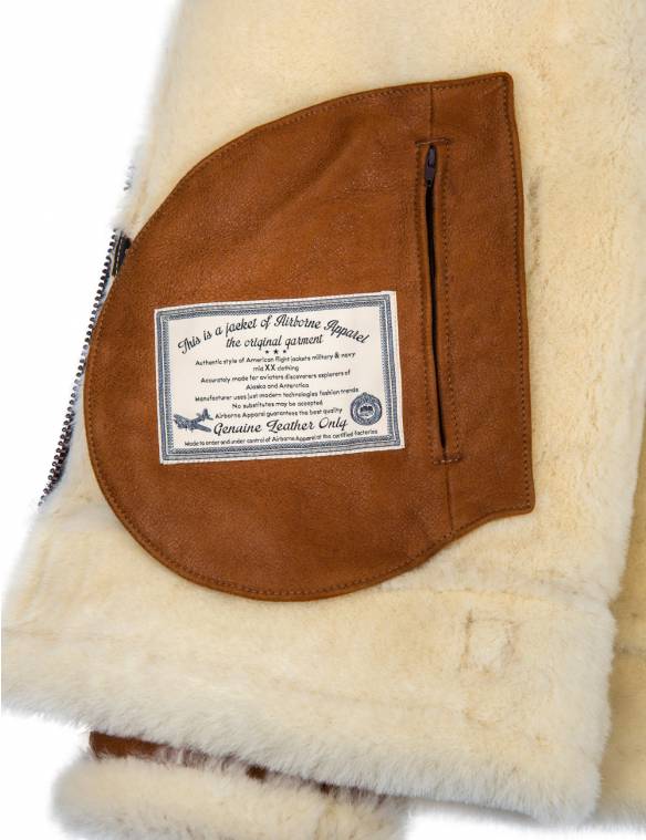 BOMBER B-3 SHEEPSKIN JACKET HOODED WHISKEY[FREE SHIPPING TODAY]-unitmotor™