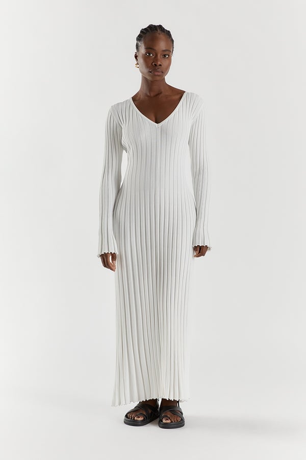 Long Sleeved Knit Midi Dress-unitmotor™