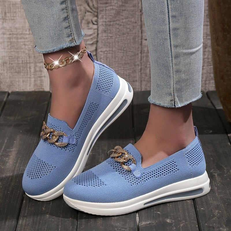 Women's Woven Breathable Wedge Sneakers-unitmotor™