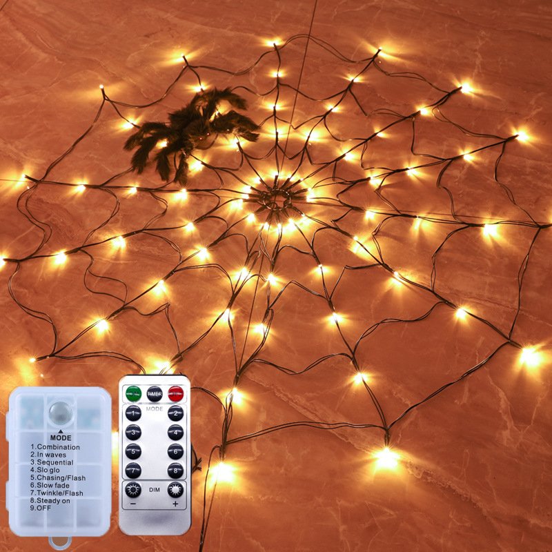 unitmotor™-Creative 3D spider light illumination LED,remote control multi-color spider web