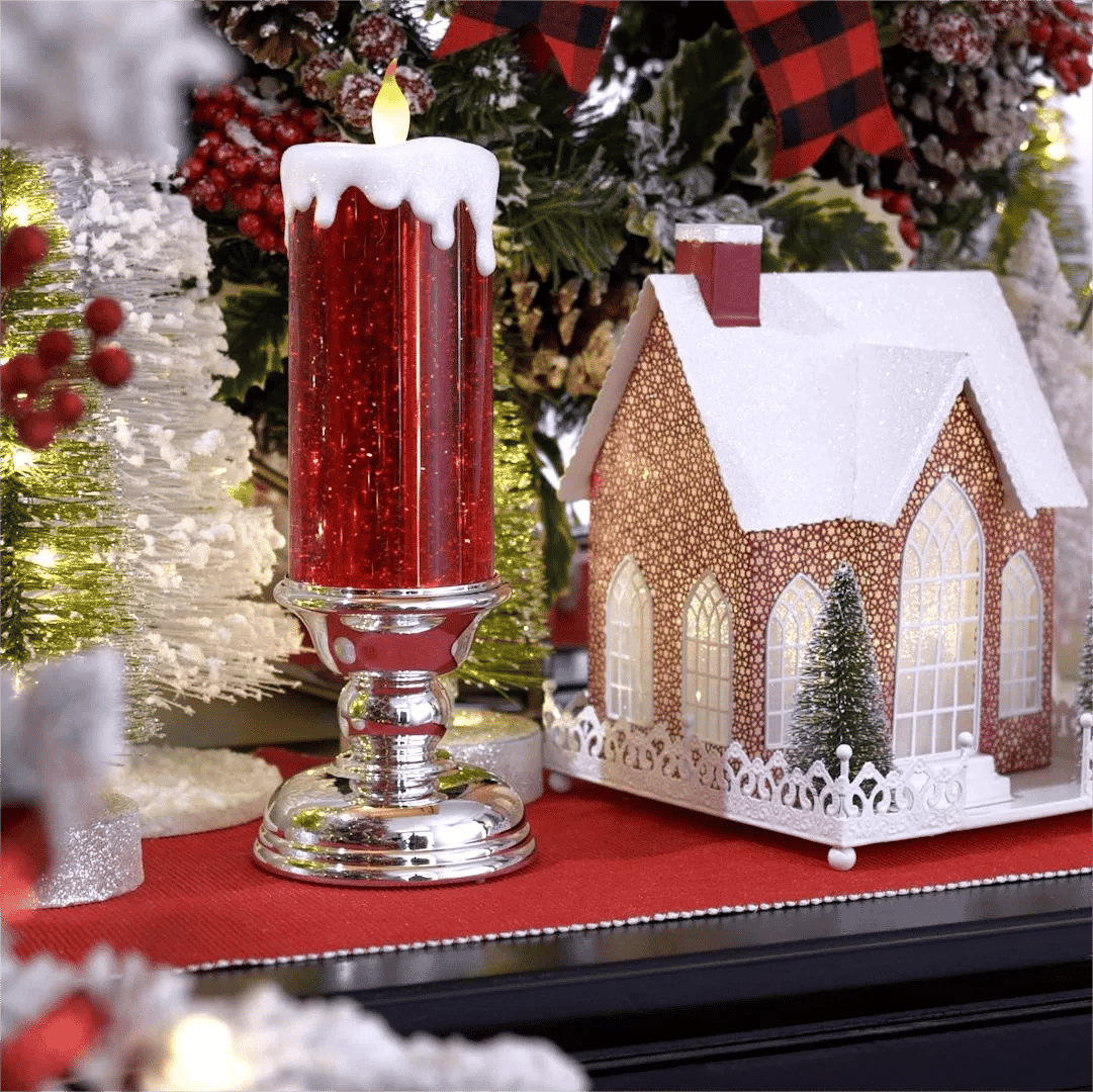 LED Christmas Candles  With Pedestal-unitmotor™