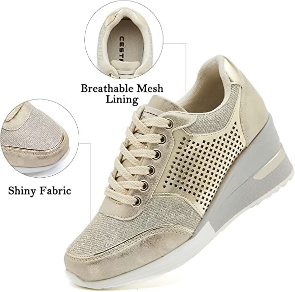 High Heeld Wedge Sneakers For Women-unitmotor™