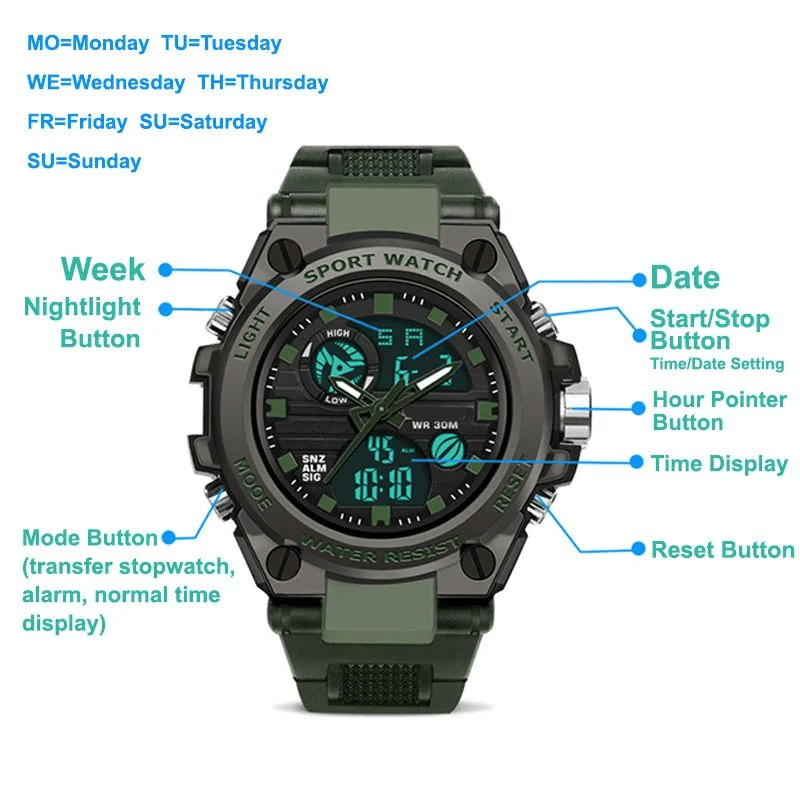 🔥Last Day Promotion 70% OFF🔥30m Waterproof Premium Men's Sports Watch - Buy 2 Free Shipping-unitmotor™