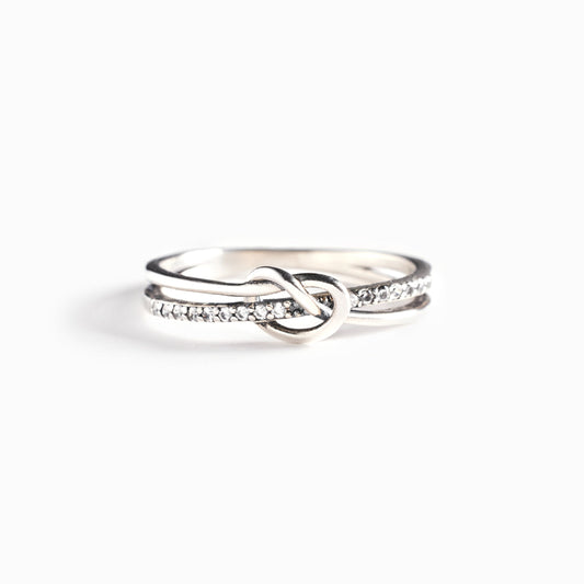 True Friendship Double Band Knot Ring-unitmotor™
