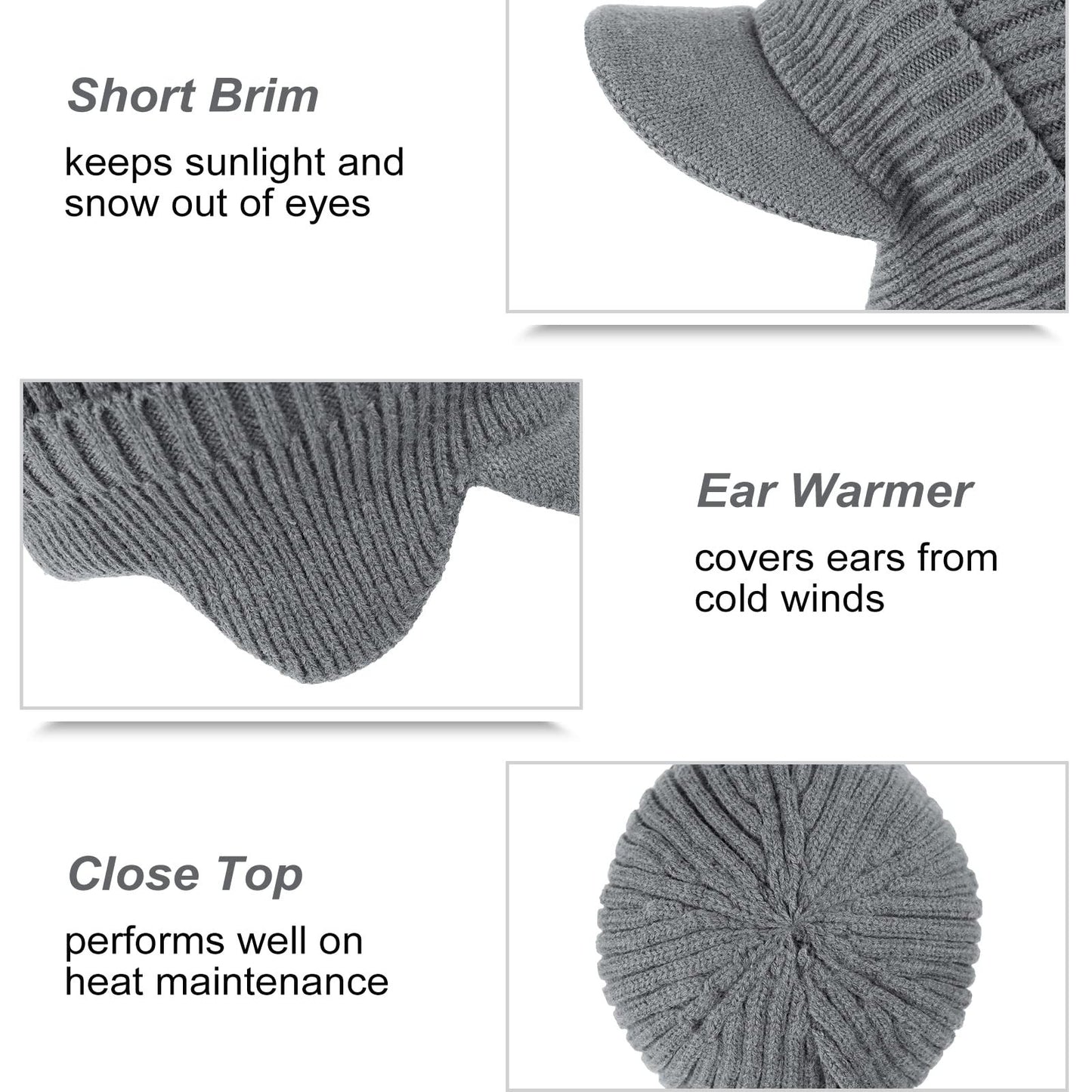 🔥HOT SALE🔥 Elastic Warm Ear Protection Knitted Hat☃️-unitmotor™