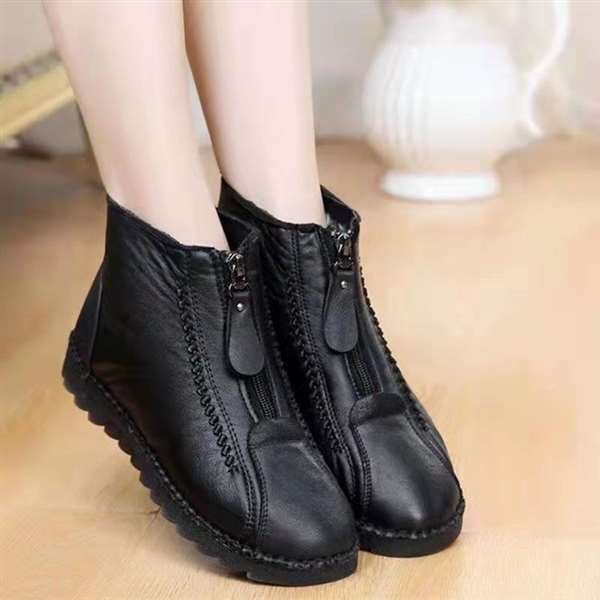 2023 popular winter boots!Women's Genuine Leather Non-Slip Ankle Boots-unitmotor™