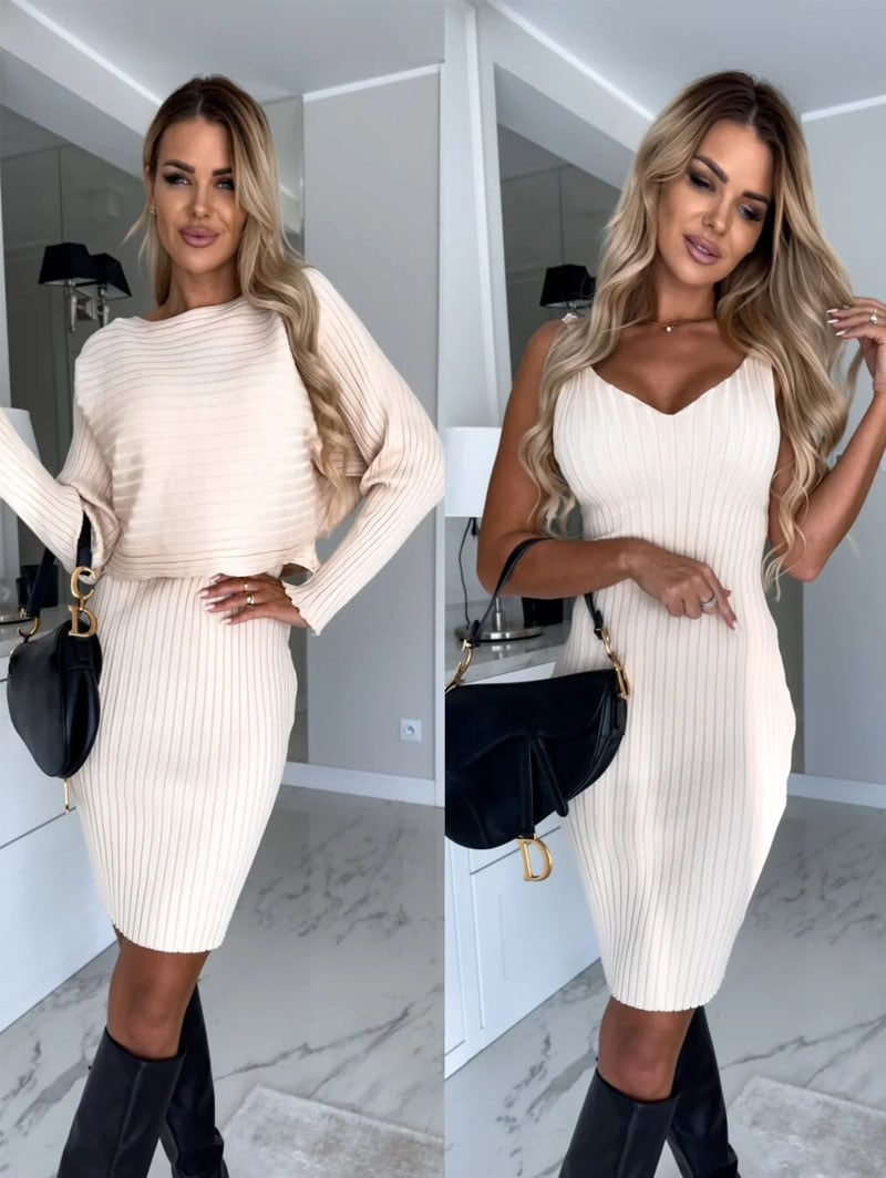 unitmotor™-Knit Pullover Sweater and Cami Dress Set 🔥Buy 2 Free Shipping🔥