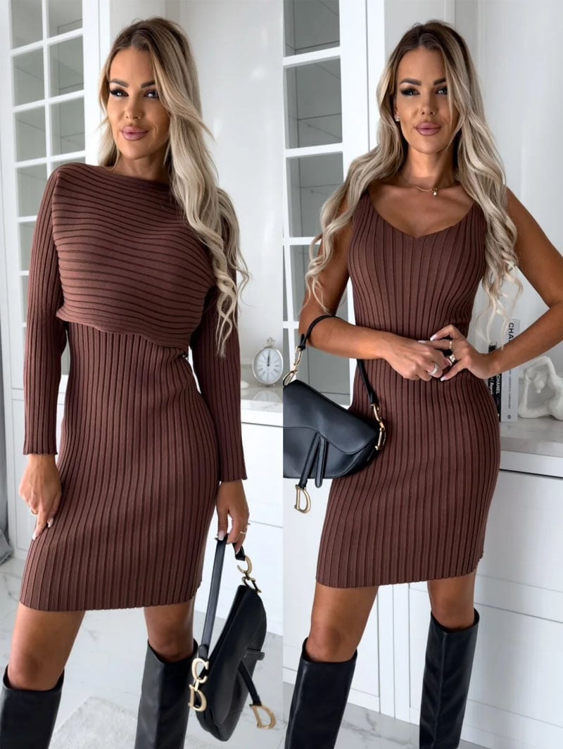 unitmotor™-Knit Pullover Sweater and Cami Dress Set 🔥Buy 2 Free Shipping🔥