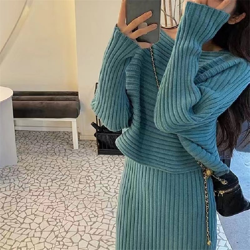 unitmotor™-Knit Pullover Sweater and Cami Dress Set 🔥Buy 2 Free Shipping🔥