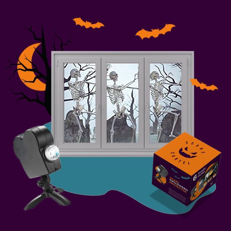 unitmotor™-Scary Halloween Projector( Projector + 12 videos + Screen)