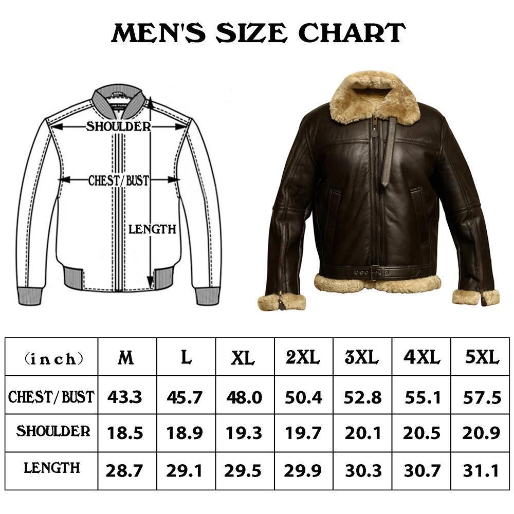 Aviator Bomber Jacket B3 Real Shearling Sheepskin Leather-unitmotor™